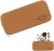 KUJAIS Silicone Travel Makeup Brush Holder: Zipper Anti-fall Out Portable Cosmetic Face Brushes Holder – High Capacity Makeup Tools Organizer Travel Essentials (Retro Brown)