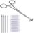 DJCIW Ear Nose Septum Piercing Kit, Horseshoes Ring Piercing Kit for All Piercings 316L Stainless Steel 14G Piercing Needles Piercing Taper and Disposable Clamps Kit