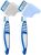 Anbbas Dual Bristle Heads Denture Brush with Cover Case Dental Cleaning Brush Set for Denture Care False Teeth Cleaner Tool(Pack of 2)