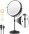 9″ Lighted Makeup Mirror with 1X 10x Magnification, 5000mAh Rechargeable Led Magnifying Vanity mirror with lights, 3 Lighting Colors, Brightness Dimmable Height Adjustable Cosmetic Mirror Black