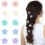 10 Pcs Small Flower Hair Clips Accessories for Women Girls, Cute Mini Flower Hair Pins with Rhinestone, Lily Flower Clips Metal Hair Barrettes Wedding Bridal Styling Decorative(5-Colors)