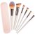 EasYoung Travel Makeup Brush Pouch Sets, 1PCS Magnetic Anti-Fall Out Silicone Portable Cosmetic Brushes Holder + 6PCS Makeup Brushes