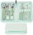 Nail Clipper Set 10-Piece Set, Stainless Steel Professional Beauty Decoration Set, Portable Green Ten-Piece Set, Home Travel Must-Have