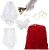 Sunnywood Santa Costume Accessories Set Wig Beard Eyeglasses Bell Bag Gloves