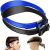 2Pcs Neckline Shaving Template and Hair Trimming Guide, Adjustable Hair Cutting Band, Curved Silicone Haircut Band for DIY Home Haircuts, Buzz, Fade and Taper Guide for Clippers (Black,Blue)