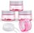 Cosywell Travel Jars Containers Plastic Cream Jars TSA Approved 1oz 4 Pieces Refillable Cosmetic Containers Leak-proof Travel Size Containers with Lid for Lotion Makeup Cosmetics (Pink)