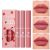 MYUANGO 3Pcs Matte Liquid Lipstick Makeup Set, Pigment Velvety Nude Lip Stain Waterproof Long-Lasting Wear Lip Gloss Make up Gift Set (Set C)