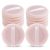 Sibba 12 Pcs Loose Powder Puff Pink Cotton Pads Face Body Makeup Velour with Ribbon Applicators Setting Round Make Up Eyeshadow Concealer Cosmetics Sponge