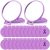 Tatuo 24 Pieces Breast Cancer Awareness Gifts for Women Mini Folding Mirror Bulk Makeup Mini Mirror Round Pocket Portable Mirror Breast Cancer Awareness Accessories for Women Girls (Purple)