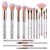 16PCs Marble Makeup Brushes Set Premium Synthetic Face Eye Lip Make Up Brush Kits for Foundation, Powder,Eyeshadow,Eyebrow,Eyelash,Eyeliner,Blending,Concealer,Contour,Highlight