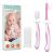 Cherish Baby Care Baby Toothbrush Set (3-24 Months) – BPA-Free Baby Finger Toothbrush, Training Toothbrush & Toddler Toothbrush – Designed in Canada – Complete Baby??s First Toothbrush Kit (Pink)