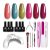 Hohotti Gel Nail Polish Kit with UV Light Dark Red Gel Nail Polish Pink Gel Polish Blue Nail Polish Emerald Green Gel 6 Colors Gel Polish Starter Kit Salon Home DIY Nail Decoration Gift for Women