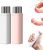 2pcs Portable Floss Dispenser, 2023 New-Upgrade Travel Floss Case, with 12 Counts Dental Flossers Sticks (White+Pink)
