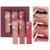 Qawnfy 3 Colors Matte Liquid Lipstick Sets, Velvet Lip Stain Tint Makeup, Waterproof High Pigmented Nude Lip Gloss, Long-Lasting Up to 16H Wear, Non-stick Cup Not Fade Lip Makeup Gift (A#)