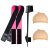 2PCS Edge Laying Wig Elastic Band for Women and Baby Hair, Lace Melting Front Bands for Keeping Wigs in Place, Wig Grip Headband Edge Wrap Band, Wig Caps, 3 in 1 Black Edge Brush for Wig Accessories