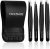 FACEMADE 4 Pack Tweezers Set – Professional Stainless Steel Tweezers for Men and Women, Precision Eyebrow Tweezers for Facial Hair, Chin, and Ingrown Hair Removal (Black)