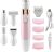 Electric Razors for Women, Lady Shaver Facial Hair Remover for Women face Eyebrow Nose Legs Pubic Hair Bikini Trimmer, Flawless Painless Hair Removal Razor USB Rechargeable and Waterproof