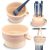 Ranphykx Makeup Brush Cleaner Mat 3 in 1 Silicone Makeup Brush Cleaning Bowl with Drying Holder Brush Cleaning Scrubber Tool Cosmetic Brush Cleaner with Holder for Storage Stand