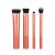 Real Techniques Face Base Makeup Brush Kit, For Concealer, Foundation, & Contour, Works With Liquid, Cream & Powder Products, For Blending & Buffing, Makeup Brush Set for Sculpting, 4 Piece Set