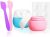 Hession 2pcs of Travel Containers Makeup Organizer Silicone Cream Jars Leak Proof TSA Approved Jars for Cosmetic Lotion Cream Travel Size 0.7 oz Color 1