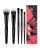 EIGSHOW Everyday Makeup Brushes, 5 Pcs Makeup Brush Set for Foundation Blush Concealer Eyeshadow Eyelid, Vegan & Cruelty-Free, Travel Friendly Make up Brushes Set – Black