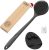 Manmihealth Silicone Back Scrubber(Thick Bristles) & Soft Bath Glove Set, Super-Exfoliating Body Scrubber & Super-Lathering Shower Brush Combination, with a Free Hook.(Black)