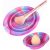 Makeup Brush Cleaning Mat Foldable Environmental Silicone Cleaning Bowl, Brush Cleaning Pad Easy Clean Girl Makeup Brush Cleaner Washing Tools (Colorful)