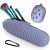 Geepen Makeup Brushes and Sponge Holder Set, Silicone Makeup Brush Bag, Soft and Waterproof Makeup Tools Organizer for Travel Violet