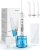 Cordless Water Flosser Teeth Cleaner, Nicefeel 300ML 2 Tip Cases Portable and USB Rechargeable Oral Irrigator for Travel, IPX7 Waterproof, 3-Mode Water Flossing with 4 Jet Tips for Home Blue