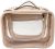 SANHECUN traveling toiletry Case large clear cosmetics case makeup bag Dimensions | LxWxH:10?? x 4.5?? x 8??(Beige, Medium)