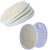 6 Packs Natural Exfoliating Loofah Sponge Pad Body Scrubber Bath Shower Luffa Sponge Brush Glove Handheld Luffa Pad Sponges for Bathing, Showering, Spa, Facial Cleansing (White)
