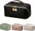 MLAY Makeup Bag – Cosmetic Bag, Waterproof Travel Makeup Bag, Makeup Bag Organizer with Multiple Layers, Large Capacity Cosmetic Bags for Women, 9.44??x 4.3??x 4.52??, PU Makeup Travel Bag – Black