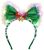Wosois Christmas Headband Bell Headpiece Green Hair Hoop Xmas Light up Hair Accessories for Women and Little Girls