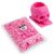 Saferly Skull Tattoo Ink Caps Cups for Tattooing, Disposable Pigment Holder with Base, Microblading Permanent Makeup Tattoo Supplies, Size #16 Large, Bag of 200, Pink
