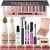 All In One Makeup Kit Full Kit,12 Colors Eyeshadow Palette,6Colors Lipstick Set,2 Full Coverage Foundation, Primer, Eyebrow Soap,Waterproof Eyeliner and Mascara (102 Nude+104 Buff Beige+Matte Shadow)