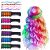 MSDADA Hair Chalk – New Hair Chalk Comb Temporary Bright Washable Hair Color Dye for Girls Kids with Hair Extensions Clips – Birthday Party Christmas Gifts Toys for Girls Kids Age 6-8-10-12 Years Old