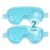 NEWGO Cold Eye Mask Cooling Eye Mask Eye Ice Pack for Puffiness, Reusable Ice Eye Mask Gel Eye Mask Frozen Eye Cold Compress for Dark Circles, Migraines, Stress Relief, Skin Care (Blue-2Pack)