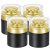 PARAKE Airless Pump Jars, 4-Pack 1.7 Oz Empty Moisturizer Pump Dispensers, Refillable Leakproof Vacuum Cosmetic Containers, Travel Airless Pump Bottles for Cream Lotion Skincare Toiletries (Black)