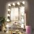 HIEEY Hollywood Vanity Mirror with 12 Dimmable Bulbs Lights , Three Color Lighting Modes, and 5X Magnification , Smart Touch Control, 360°Rotation (White,Gift Box)