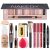 All in One Makeup Kit, 12 Colors Eyeshadow Palette, Nude Foundation, Lipstick Set, Eyebrow Soap, Eyeliner Stamp, Waterproof Mascara, Makeup Brush, Makeup Sponge, Gift Set for Women, Girls & Teens