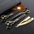 Professional Black Gold Hairdressing Teeth Scissors Stainless Steel Barber Hair Cutting Sets Salon Multifunctional Thinning Straight Shears Tools for Mother Father’s Gift