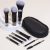 Portable Traveling Makeup Brush Set, COSHINE 10pcs Easy-taken Mini Full Complete Function Cosmetic Brushes Kit with Brush Pouch