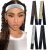 4 Pcs Elastic Headband for Wig Adjust the Non-Slip Headband Wig Holding Band Wig Accessories Wig Grip Headband for Keeping Wigs in Place (Bright Silver, Bright Gold, Pure Black, Leopard Print)