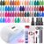 JEWHITENY 36 PCS Gel Nail Polish Kit with U V Light 120W Nail Lamp 33 Colors Gel polish Nail Set Nail Manicure Tools All-In-One Manicure Kit Nail Gel Kit