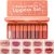 Alisesun 10 Colors Lip Tint Stain Set, Korean Plumping Lip Gloss Watery Lip Stain, Multi-use for Mini Liquid Lipstick & Cheek Tint Long Lasting Vivid Color #01