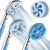 4-in-1 Aquassage by AquaCare – High Pressure 10-mode Shower Head, Hand Shower, Hydro Body Brush & Hair Brush in One! With Two Brackets, Extra-long 6 foot Stainless Steel Hose & Brush Head Holder