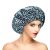 Fishent Shower Cap, Large Shower Caps for Women Reusable Double Layer Waterproof, Adjustable Extra Large Shower Cap for Long Hair and Braids (Blue Leopard)