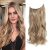 gulagula Dark Blonde Hair Extensions One Piece 20 inch Secret Hair Extensions Natural Wavy HairPieces for Women Clip in Extensions Heat Resistant Fiber