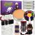 DE’LANCI Halloween SFX Makeup Kit, 17 Pcs Pro Special Effects Stage Makeup for Vampire Zombie Makeup, Easy to Use Demonic FX Set for Beginners with Scar Wax,Liquid Latex,Fake Blood,Bruise Wheel,Cotton