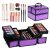 Color Nymph All in one Makeup Kit For Girls Teens, Makeup Set 4 Trays Spacious Space Train Case for Beginner with Eyeshadow Highlighter Lipgloss Blush Contour Concealer Brush Eyeliner Lipbalm(Purple)